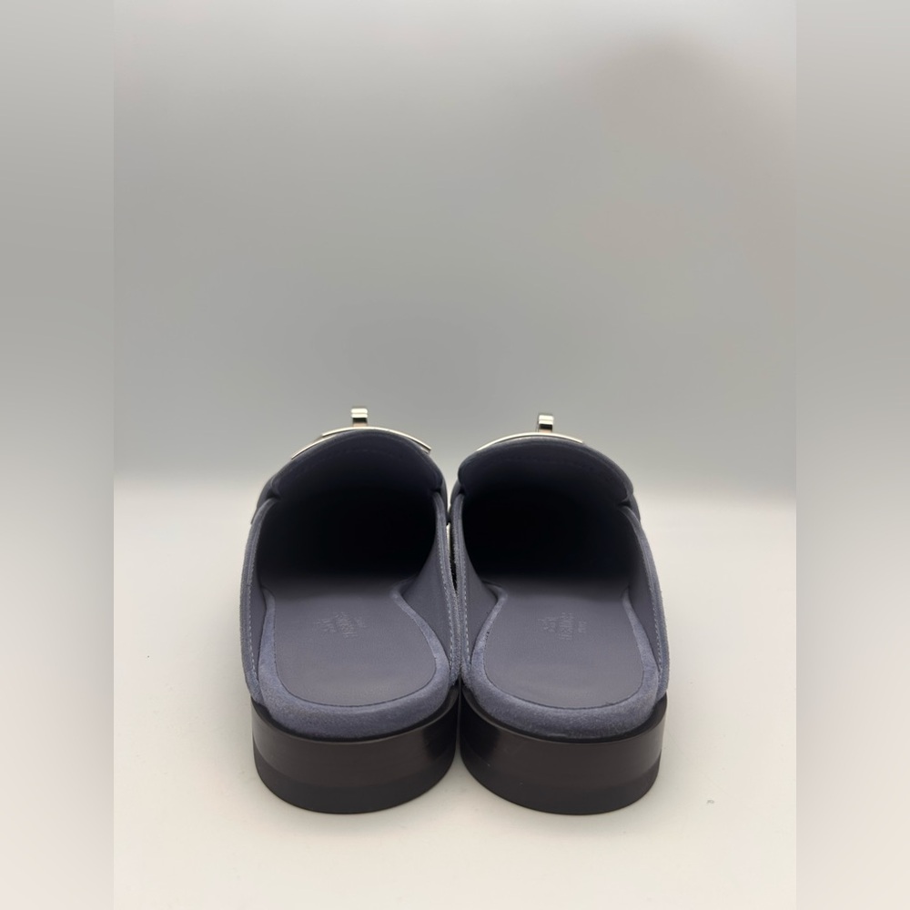 Hermès Iota Mule New In Box Blue Ciel Size 37 - Picture 8 of 16